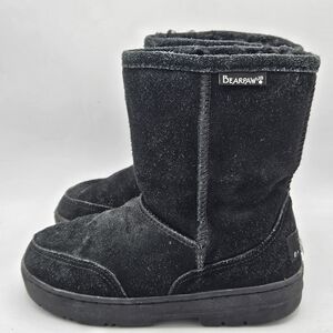 BearPaw Black Winter Boots Kids Size 2